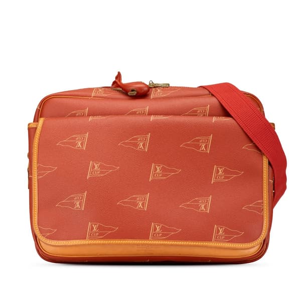 Pre-owned Louis Vuitton Americas Cup Calvi Messenger Bag Orange