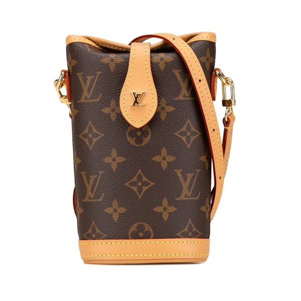Pre-owned Louis Vuitton Monogram Fold Me Pouch Brown