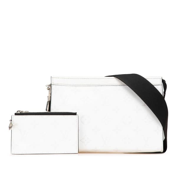 Pre-owned Louis Vuitton Monogram Taigarama Gaston Wearable Wallet White