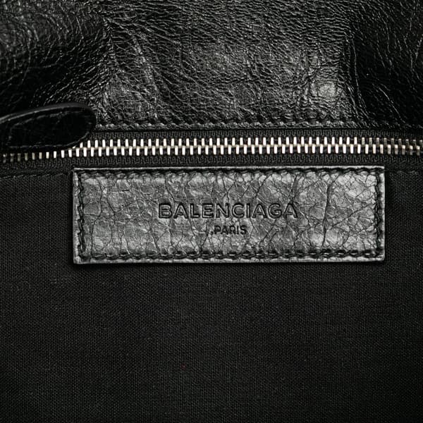 Pre-owned Balenciaga Lambskin Motocross Giant 12 Envelope Crossbody Black
