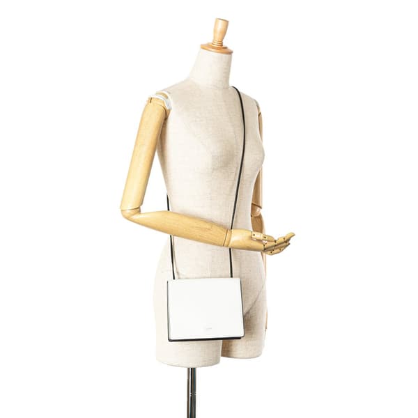 Pre-owned Saint Laurent Leather Double Sided Flap Crossbody White