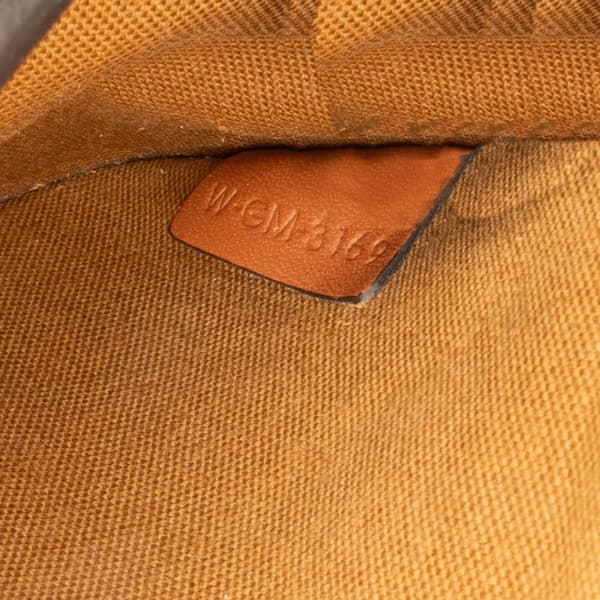 Pre-owned Celine Medium Triomphe Coated Canvas Folco Crossbody Brown
