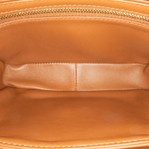 Pre-owned Celine Teen Coated Canvas Triomphe Crossbody Brown