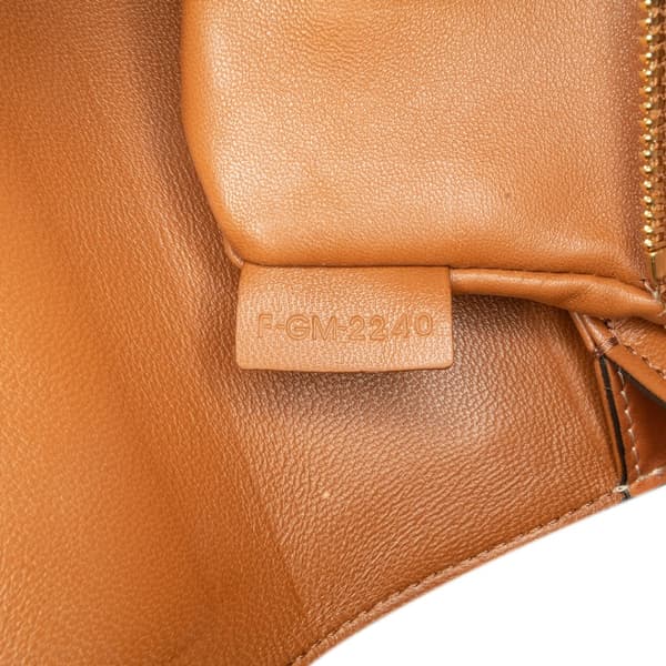 Pre-owned Celine Teen Coated Canvas Triomphe Crossbody Brown