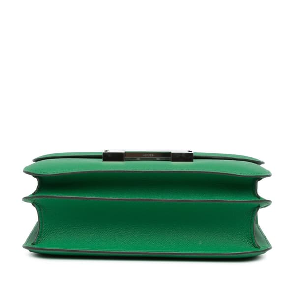 Pre-owned Hermès Epsom Constance 24 Green