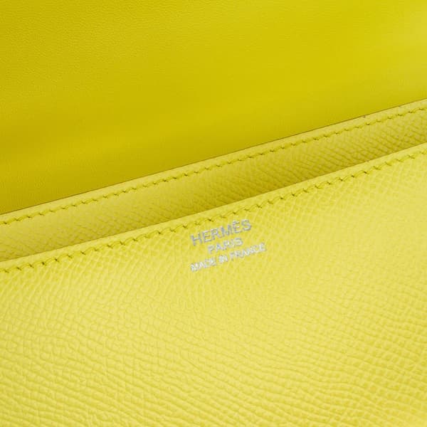 Pre-owned Hermès Epsom Constance Elan 25 Yellow
