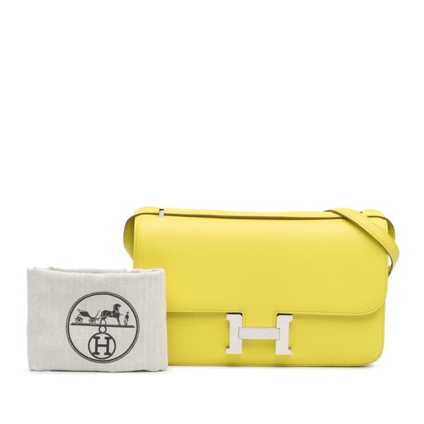 Pre-owned Hermès Epsom Constance Elan 25 Yellow