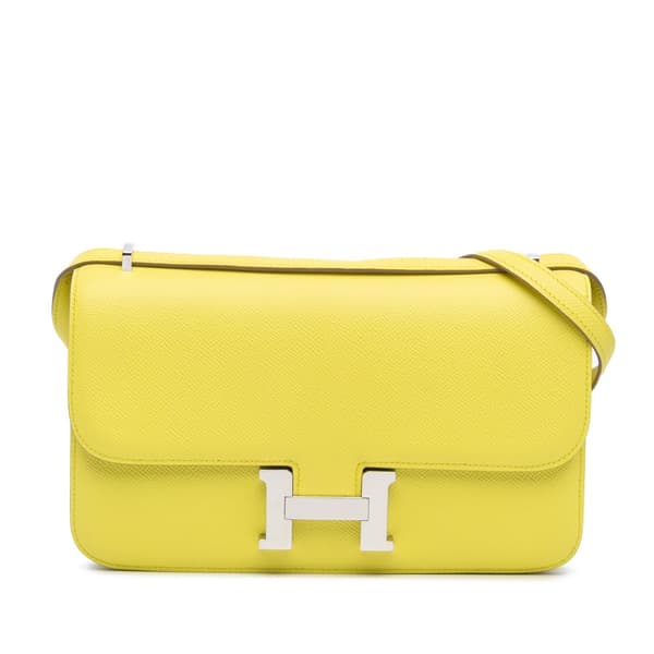 Pre-owned Hermès Epsom Constance Elan 25 Yellow
