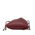 Miniatyrbild 3 av 8: Pre-owned Bottega Veneta Nappa Intrecciato Drawstring Crossbody Red
