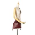 Miniatyrbild 8 av 8: Pre-owned Bottega Veneta Nappa Intrecciato Drawstring Crossbody Red
