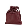 Miniatyrbild 2 av 8: Pre-owned Bottega Veneta Nappa Intrecciato Drawstring Crossbody Red