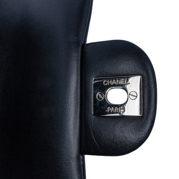 Pre-owned Chanel Mini Square Patent Single Flap Black