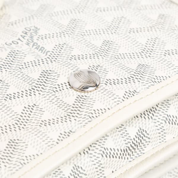 Pre-owned Goyard Goyardine Plumet Pocket Wallet White