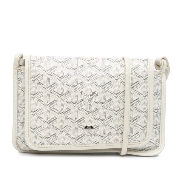 Pre-owned Goyard Goyardine Plumet Pocket Wallet White