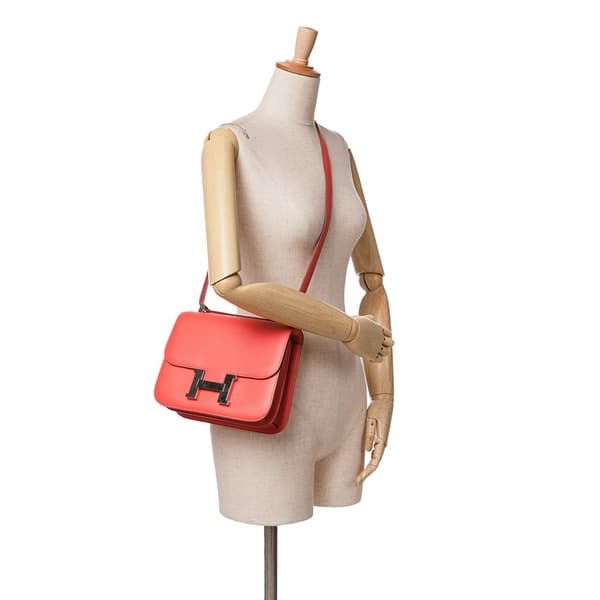 Pre-owned Hermès Epsom Constance 24 Orange