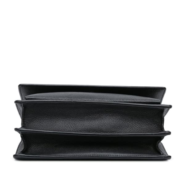 Pre-owned Saint Laurent Medium Leather Monogram Sunset Crossbody Black