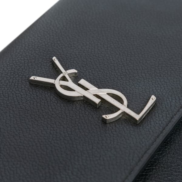 Pre-owned Saint Laurent Medium Leather Monogram Sunset Crossbody Black