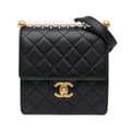Miniatyrbild 1 av 10: Pre-owned Chanel Small Lambskin Chic Pearls Flap Black