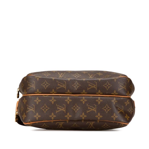 Pre-owned Louis Vuitton Monogram Reporter PM Brown