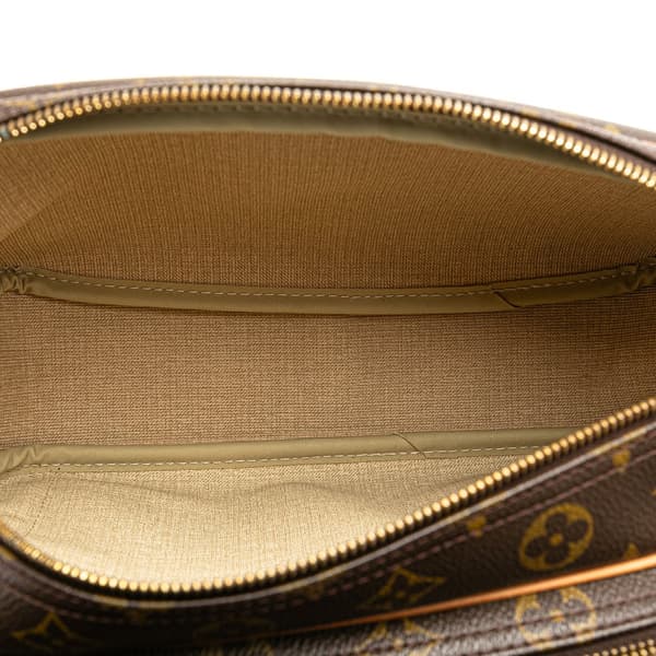 Pre-owned Louis Vuitton Monogram Reporter PM Brown