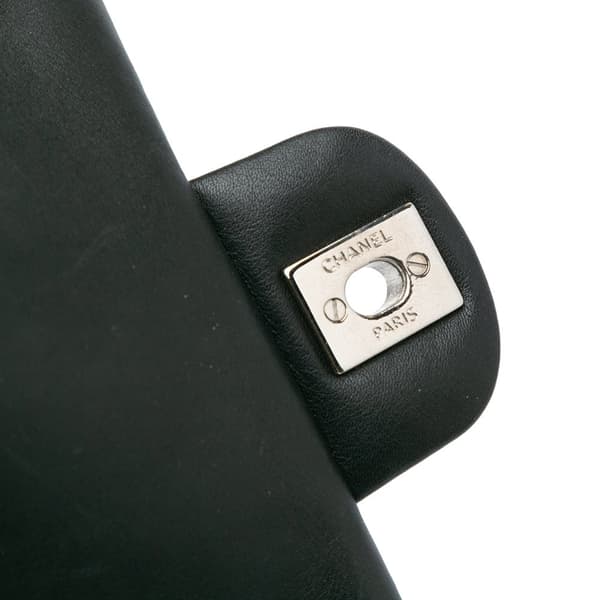 Pre-owned Chanel Mini Square Classic Patent Single Flap Black