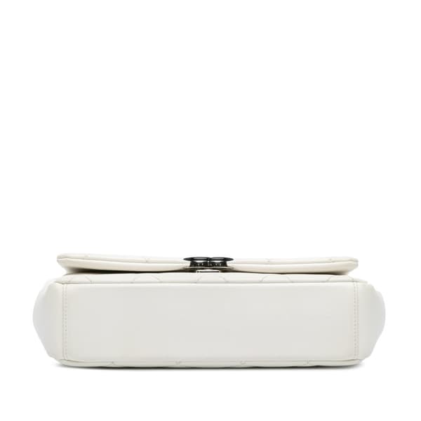 Pre-owned Chanel Medium Quilted Caviar My Everything Flap White