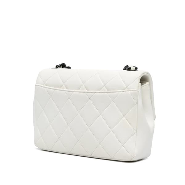 Pre-owned Chanel Medium Quilted Caviar My Everything Flap White