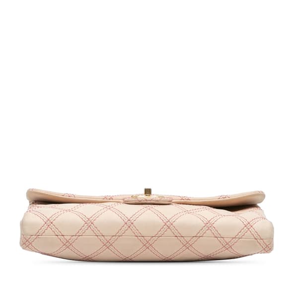 Pre-owned Chanel Jumbo Quilted Calfskin Triple Stitched Flap Brown