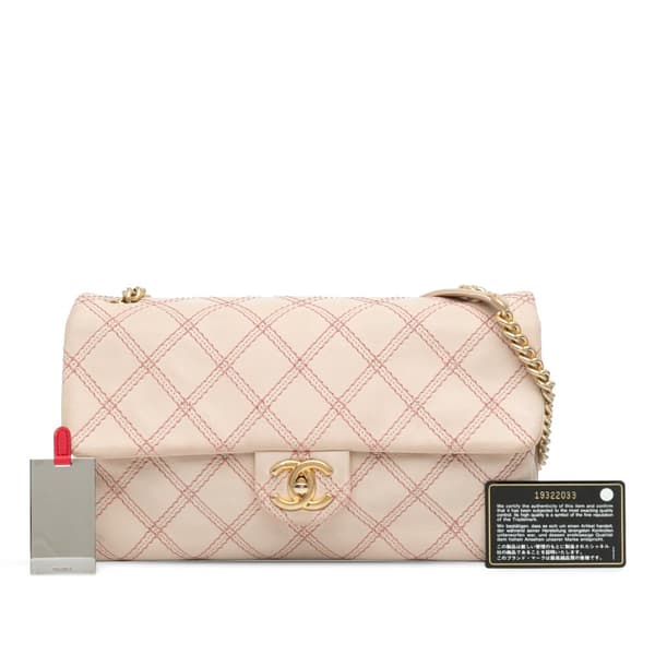 Pre-owned Chanel Jumbo Quilted Calfskin Triple Stitched Flap Brown