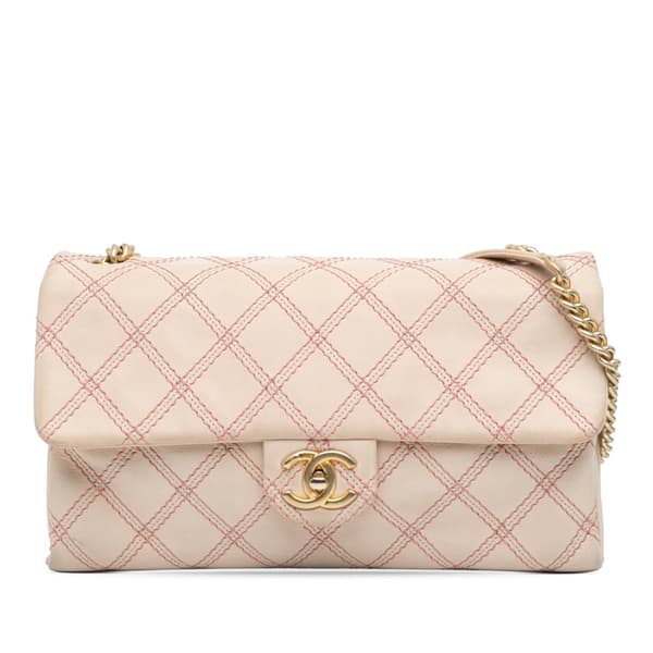 Pre-owned Chanel Jumbo Quilted Calfskin Triple Stitched Flap Brown