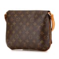 Miniatyrbillede 2 af 10: Pre-owned Louis Vuitton Monogram Musette Tango Long Strap Brown