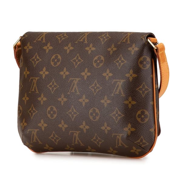 Pre-owned Louis Vuitton Monogram Musette Tango Long Strap Brown