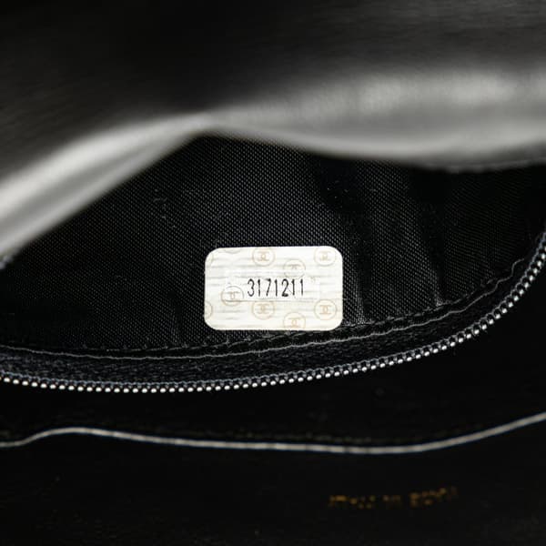 Pre-owned Chanel CC Chevron Lambskin Flap Black