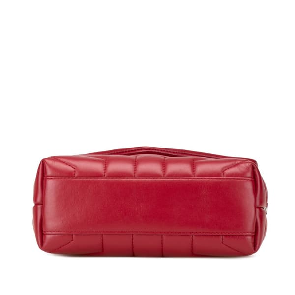 Pre-owned Saint Laurent Toy Calfskin Loulou Crossbody Red