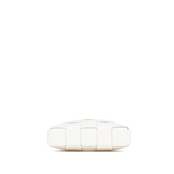 Pre-owned Bottega Veneta Nappa Intrecciato Cassette Messenger White