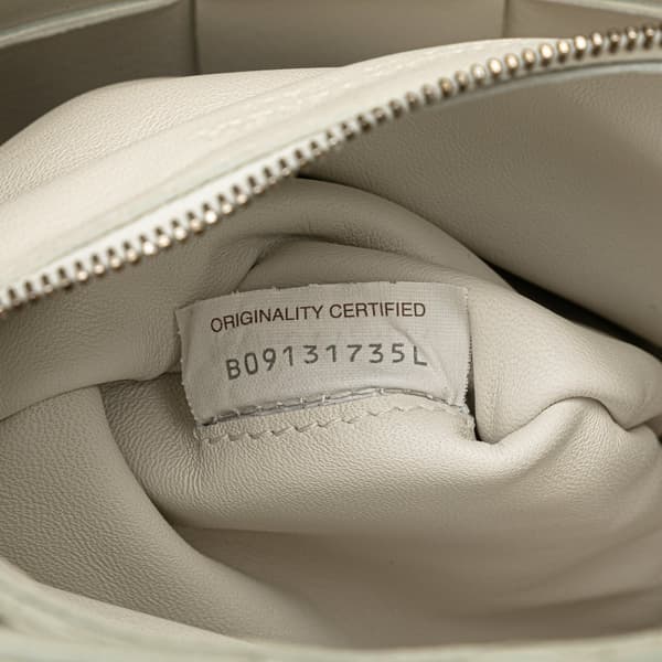 Pre-owned Bottega Veneta Nappa Intrecciato Cassette Messenger White