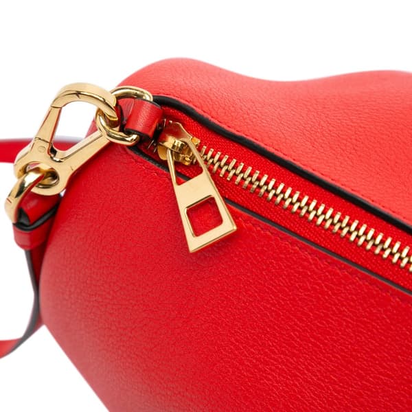 Pre-owned LOEWE Mini Leather Elephant Crossbody Red
