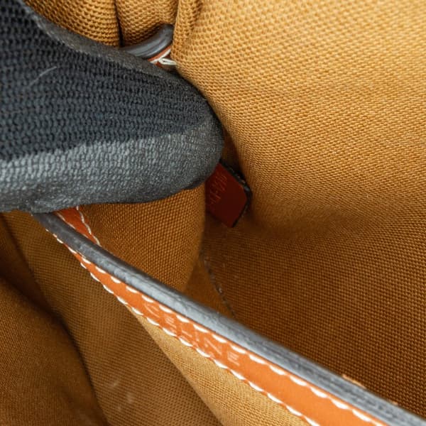 Pre-owned Celine Medium Triomphe Coated Canvas Folco Crossbody Brown