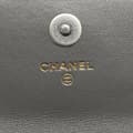 Miniatyrbild 5 av 10: Pre-owned Chanel Lambskin 19 Flap Coin Purse With Chain Gray