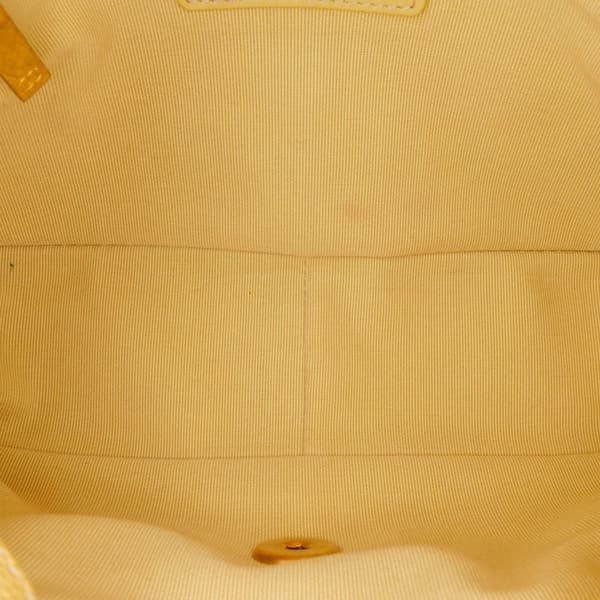 Pre-owned Chanel Small Quilted Caviar Chain Melody Flap Yellow
