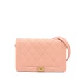 Pikkukuva 1 / 10: Pre-owned Chanel Quilted Caviar Boy Wallet on Chain Pink