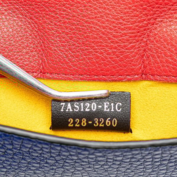 Pre-owned Fendi Bicolor Leather Phone Holder Crossbody Red