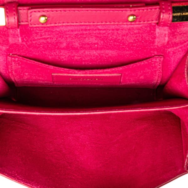 Pre-owned Saint Laurent Mini Smooth Calfskin Chyc Crossbody Pink