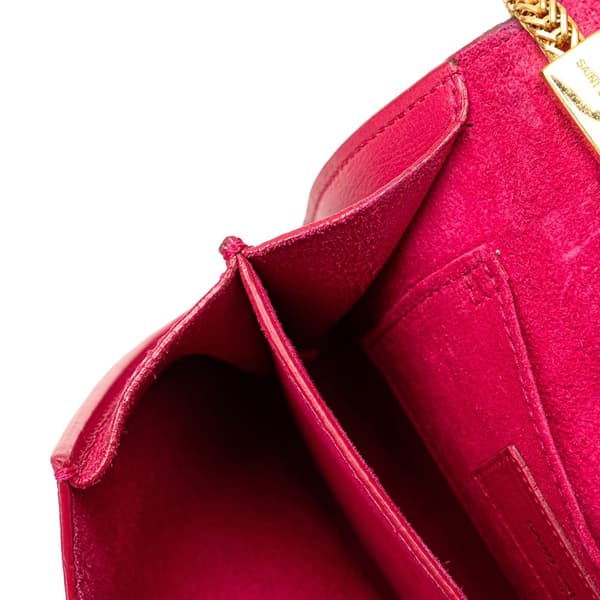 Pre-owned Saint Laurent Mini Smooth Calfskin Chyc Crossbody Pink