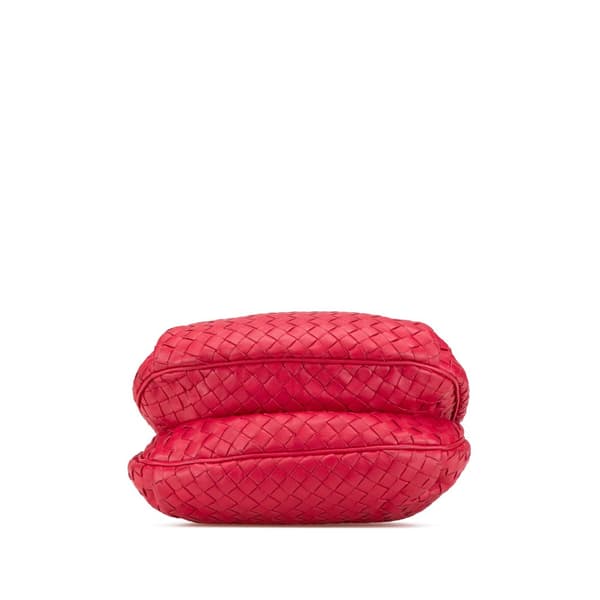 Pre-owned Bottega Veneta Nappa Intrecciato Crossbody Red