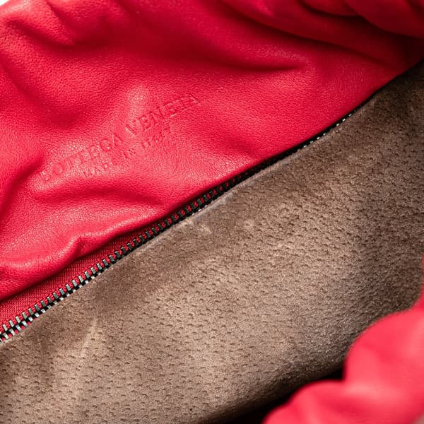 Pre-owned Bottega Veneta Nappa Intrecciato Crossbody Red
