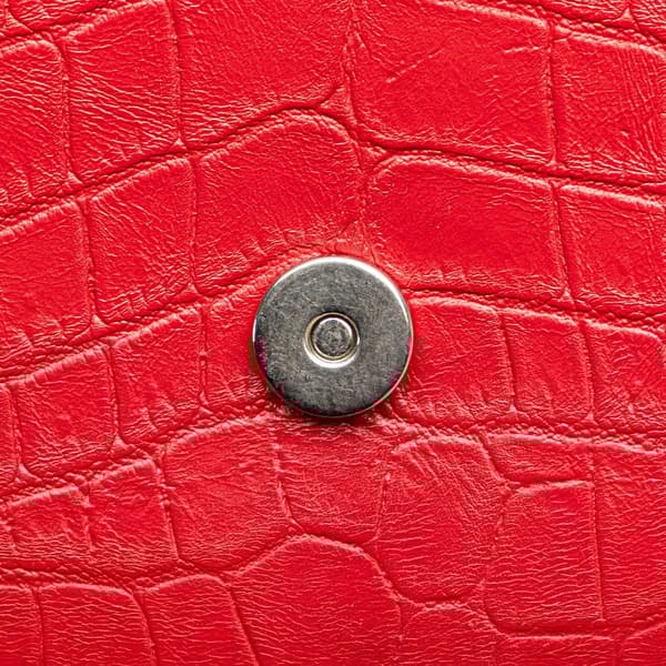 Pre-owned Saint Laurent Medium Embossed Kate Tassel Crossbody Red