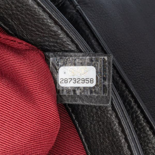 Pre-owned Chanel Mini Quilted Calfskin Pearl CC Accordion Flap Black