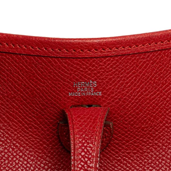 Pre-owned Hermès Clemence Evelyne TPM Red