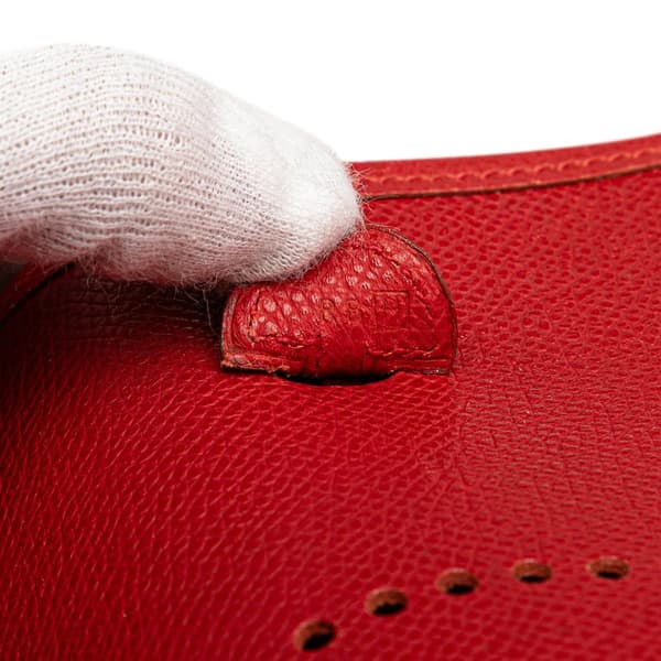 Pre-owned Hermès Clemence Evelyne TPM Red